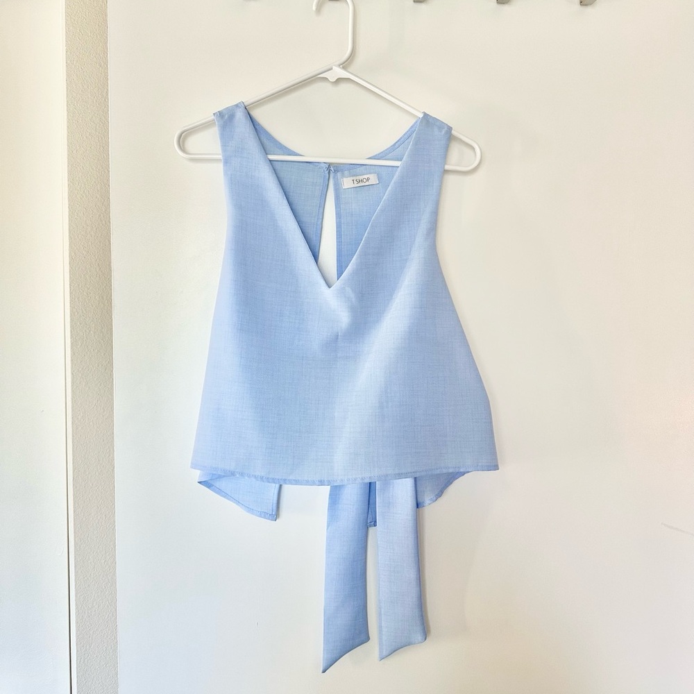 Anthropologie Light Blue Sleeveless Blouse